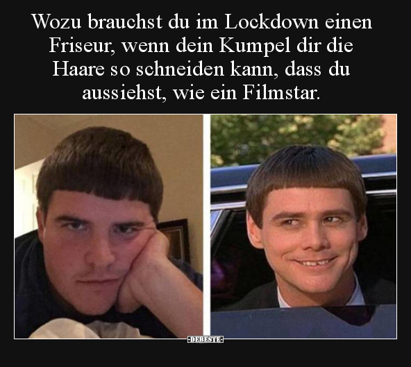 Wozu brauchst du im Lockdown einen Friseur, wenn dein.. - Lustige Bilder | DEBESTE.de
