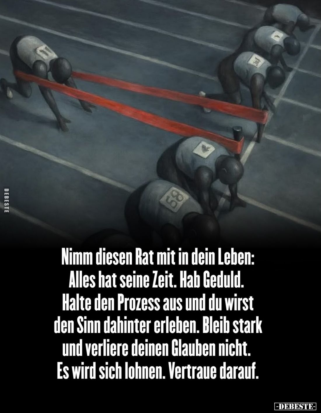 Nimm diesen Rat mit in dein Leben:
Alles hat seine Zeit. Hab Geduld.
Halte den Prozess aus und du wirst den Sinn dahinter e...