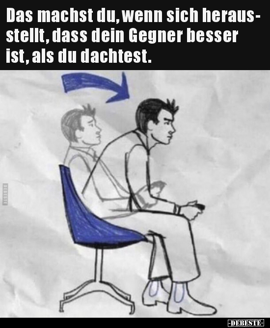 Das machst du, wenn sich herausstellt, dass dein Gegner..