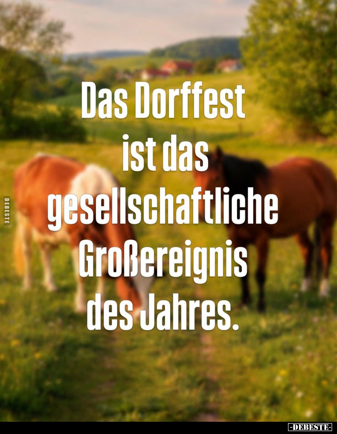 Das Dorffest ist das gesellschaftliche Großereignis des Jahres.