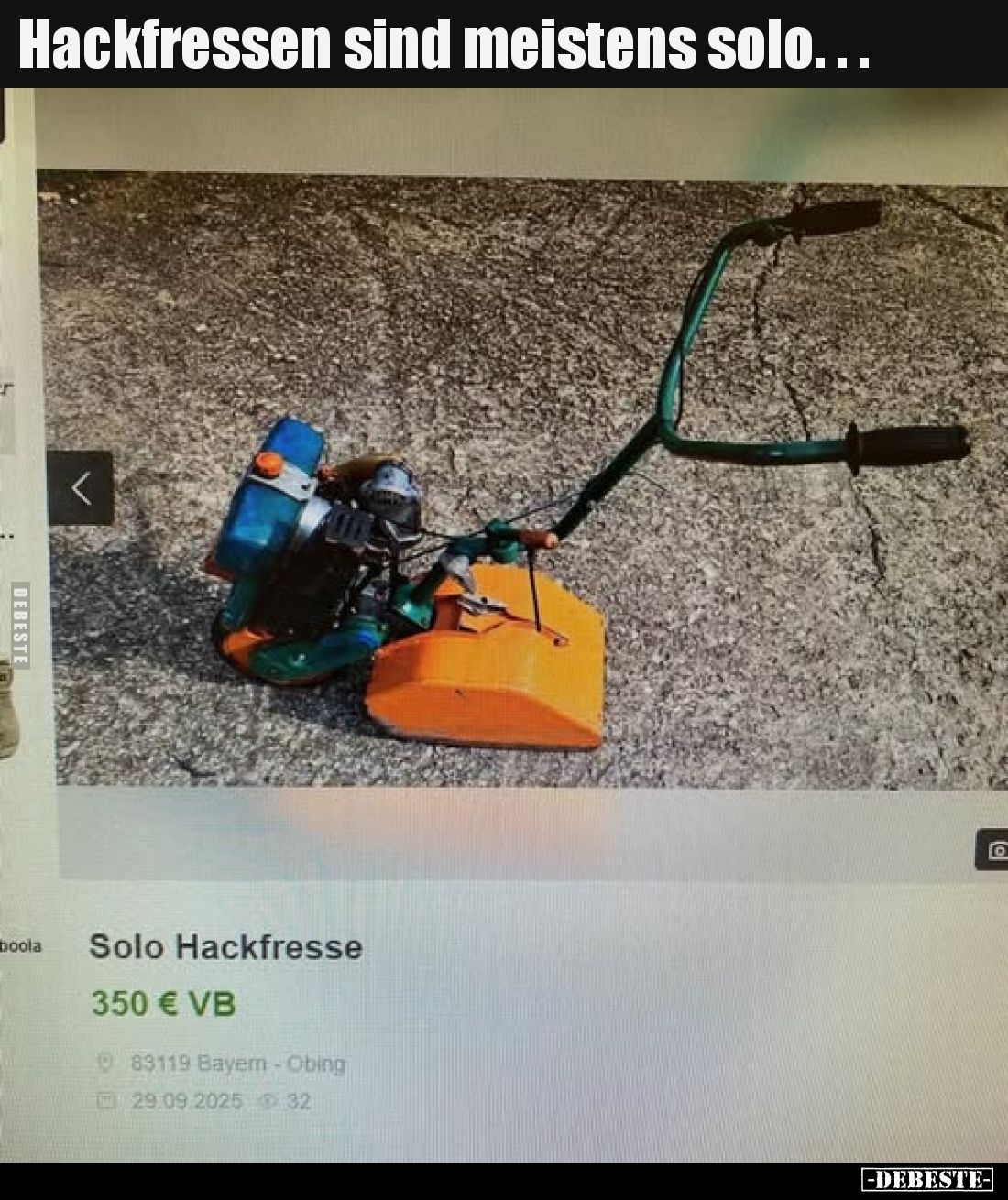 Hackfressen sind meistens solo.