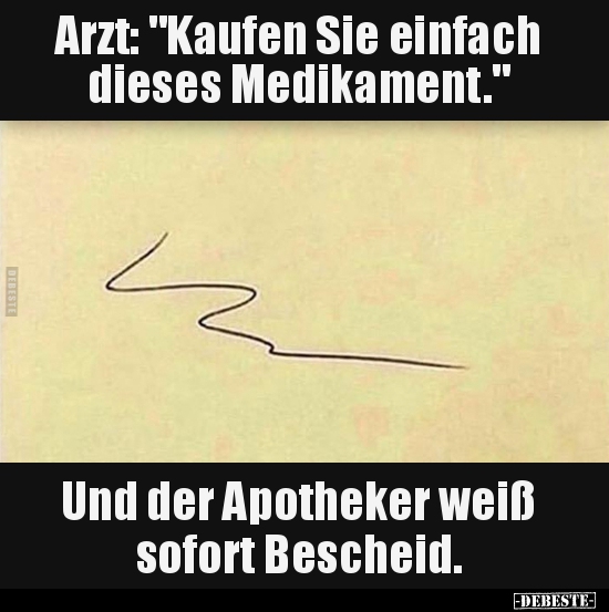 Arzt: "Kaufen Sie einfach dieses Medikament..."