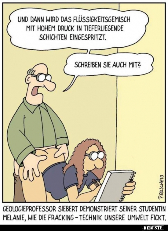 Und dann wird das Flüssigkeitenmisch mit hohem Druck..