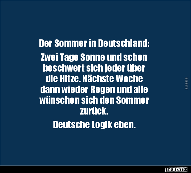 Der Sommer in Deutschland.. - Lustige Bilder | DEBESTE.de