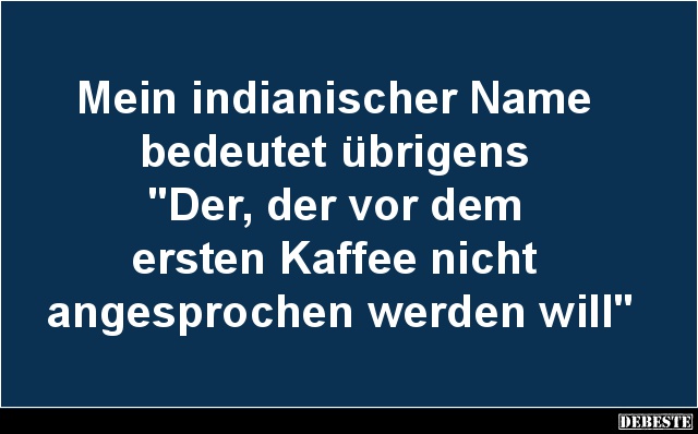 Mein indianischer Name bedeutet übrigens.. - Lustige Bilder | DEBESTE.de