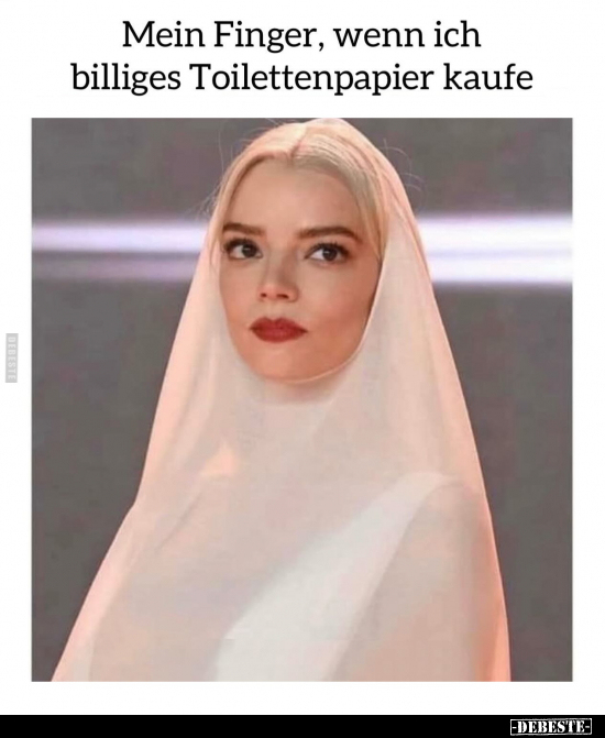 Mein Finger, wenn ich billiges Toilettenpapier kaufe.. - Lustige Bilder | DEBESTE.de