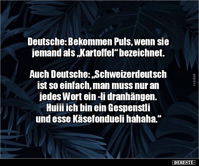Deutsche: Bekommen Puls, wenn sie jemand als "Kartoffel".. - Lustige Bilder | DEBESTE.de