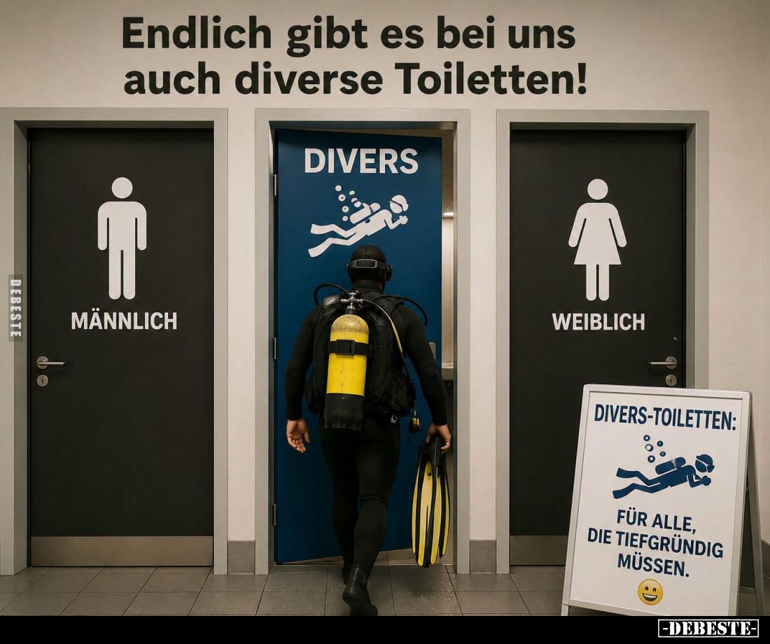 Endlich gibt es bei uns auch diverse Toiletten!.. - Lustige Bilder | DEBESTE.de
