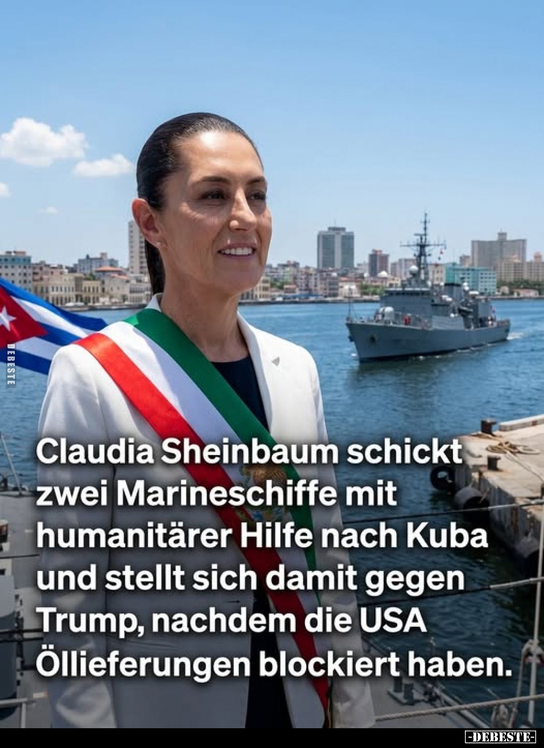 Claudia Sheinbaum schickt zwei Marineschiffe mit.. - Lustige Bilder | DEBESTE.de