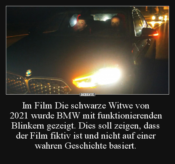 Im Film Die schwarze Witwe von 2021 wurde BMW mit.. - Lustige Bilder | DEBESTE.de