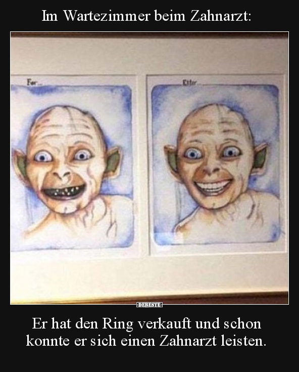 Im Wartezimmer beim Zahnarzt: Er hat den Ring verkauft und.. - Lustige Bilder | DEBESTE.de