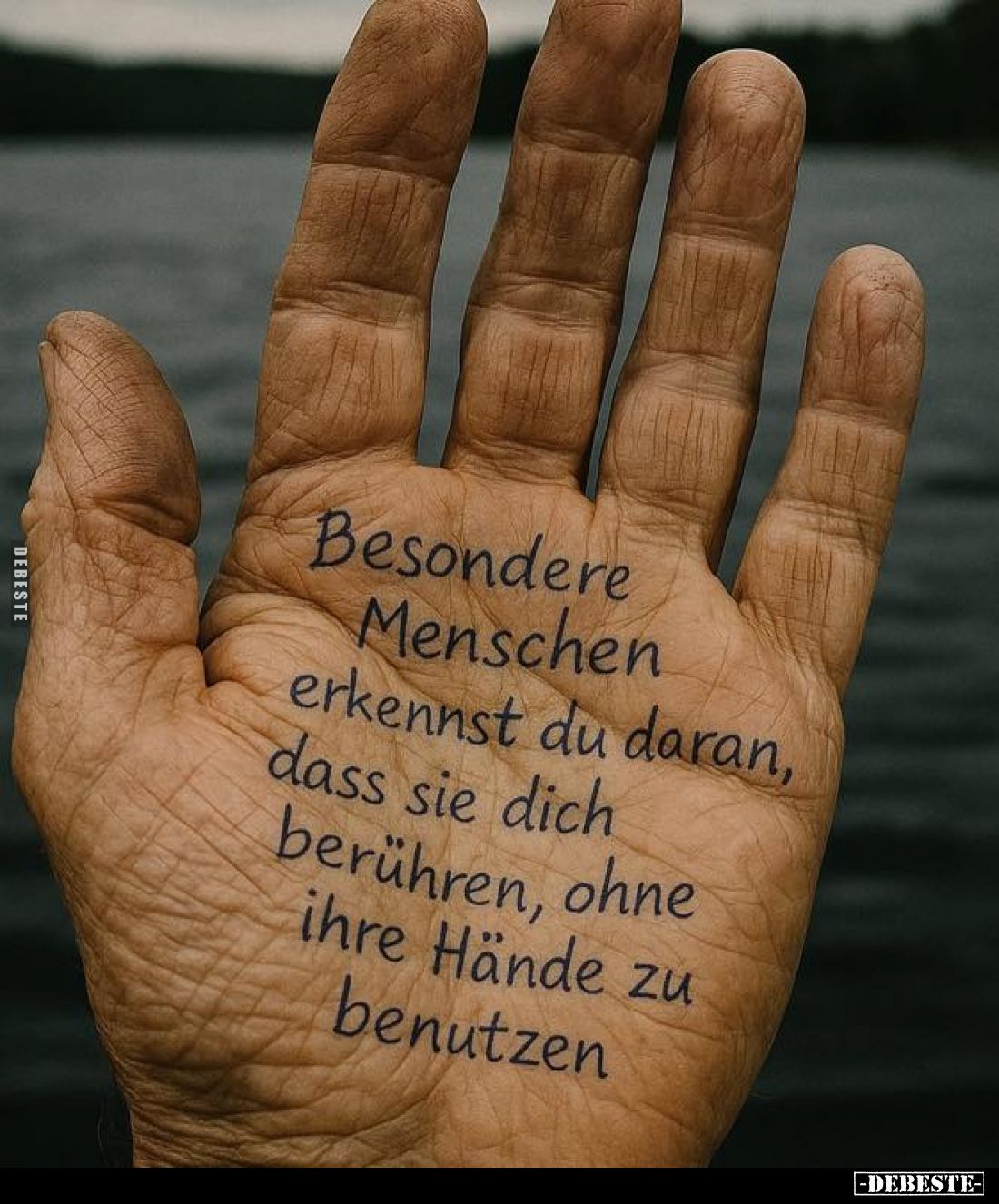 Besondere Menschen erkennst du daran, dass sie dich berühren, ohne ihre Hände zu benutzen.