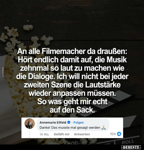 An alle Filmemacher da draußen: Hört endlich damit auf, die.. - Lustige Bilder | DEBESTE.de