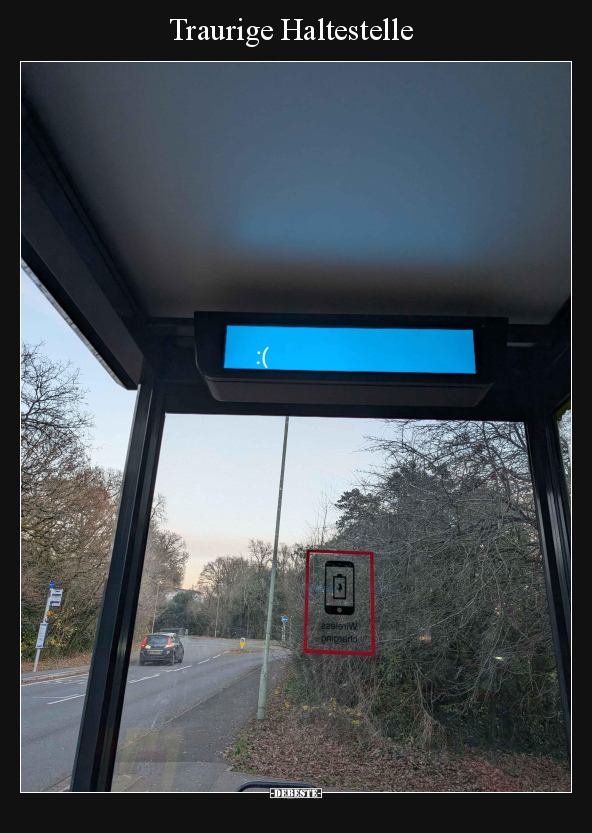 Traurige Haltestelle.. - Lustige Bilder | DEBESTE.de