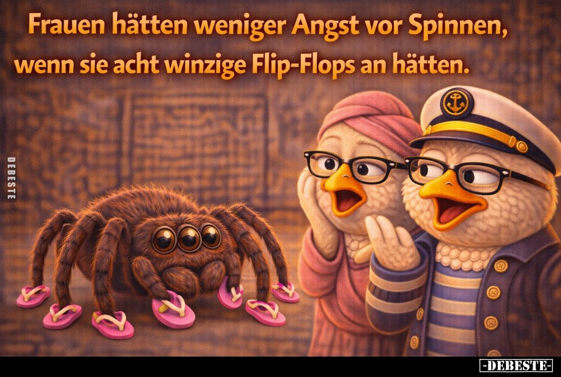 Frauen hätten weniger Angst vor Spinnen... - Lustige Bilder | DEBESTE.de