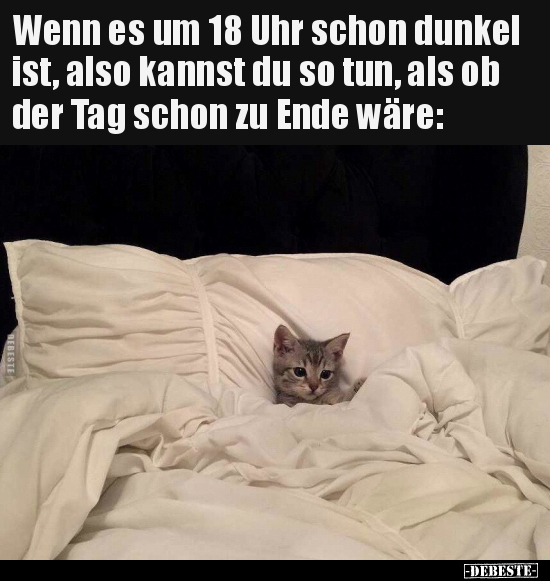 Wenn es um 18 Uhr schon dunkel ist, also kannst du so tun.. - Lustige Bilder | DEBESTE.de