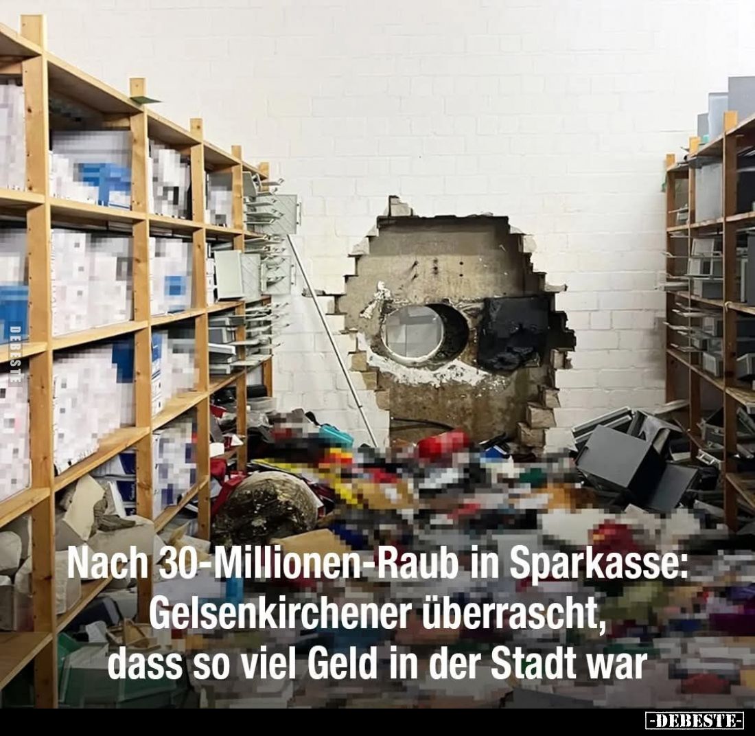 Nach 30-Millionen-Raub in Sparkasse: Gelsenkirchener überrascht, dass so viel Geld in der Stadt war.