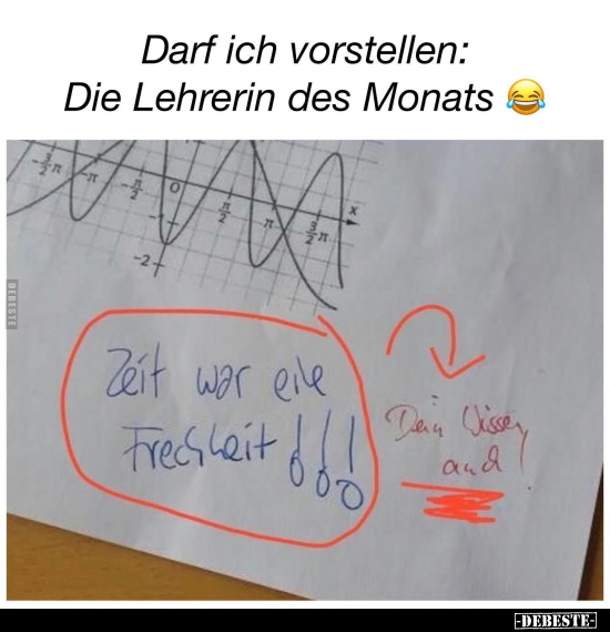 Darf ich vorstellen: Die Lehrerin des Monats.. - Lustige Bilder | DEBESTE.de