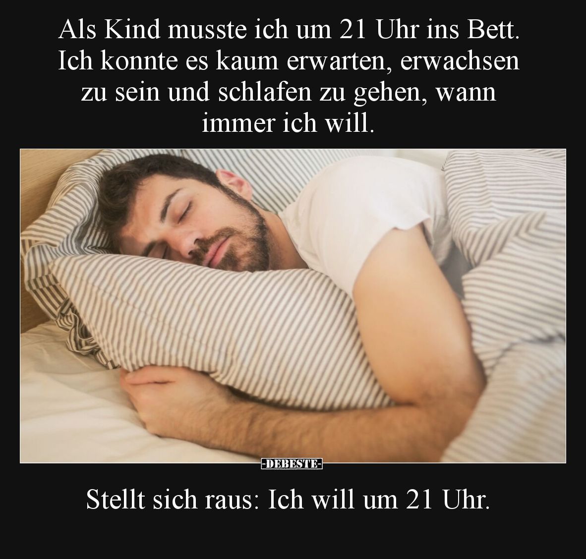 Als Kind musste ich um 21 Uhr ins Bett. Ich konnte es kaum erwarten, erwachsen zu sein und schlafen zu gehen, wann immer ich ...