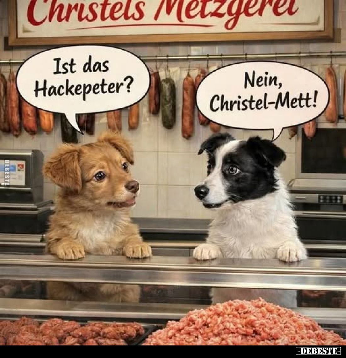 Ist das Hackepeter?
Nein, Christel-Mett!