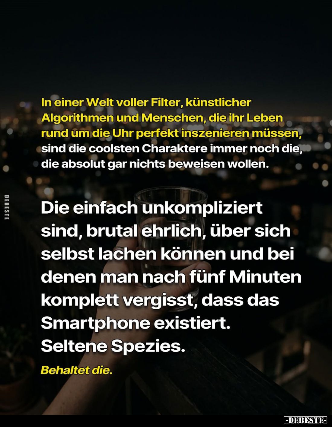 In einer Welt voller Filter, künstlicher Algorithmen und Menschen, die ihr Leben rund um die Uhr perfekt inszenieren müssen, ...