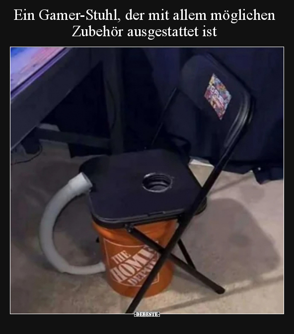 Ein Gamer-Stuhl, der mit allem möglichen Zubehör.. - Lustige Bilder | DEBESTE.de