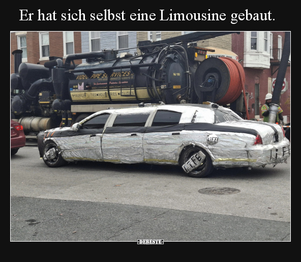 Er hat sich selbst eine Limousine gebaut... - Lustige Bilder | DEBESTE.de