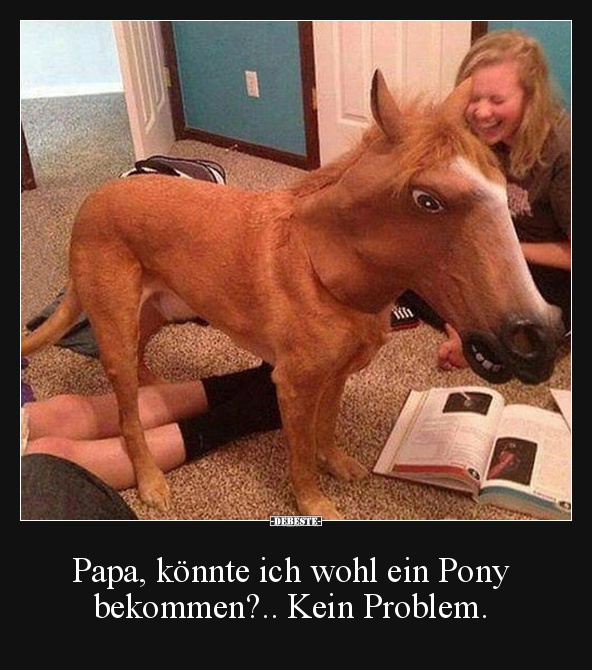 Papa, könnte ich wohl ein Pony bekommen?.. - Lustige Bilder | DEBESTE.de