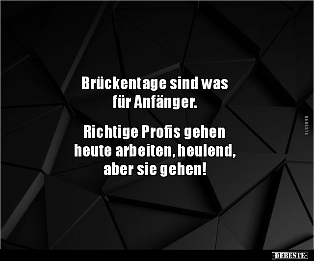 Brückentage sind was für Anfänger... - Lustige Bilder | DEBESTE.de