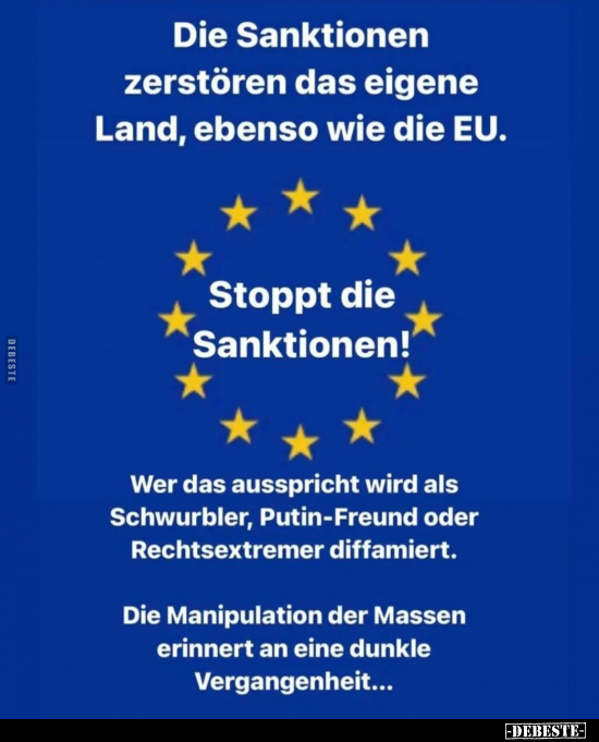 Die Sanktionen zerstören das eigene Land.. - Lustige Bilder | DEBESTE.de
