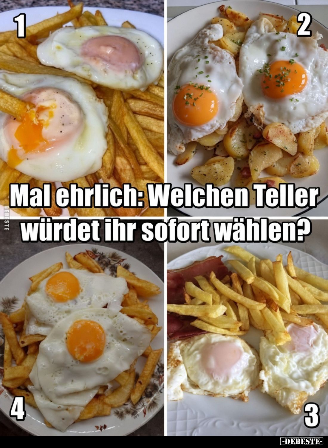 Mal ehrlich:
Welchen Teller würdet ihr sofort wählen?
