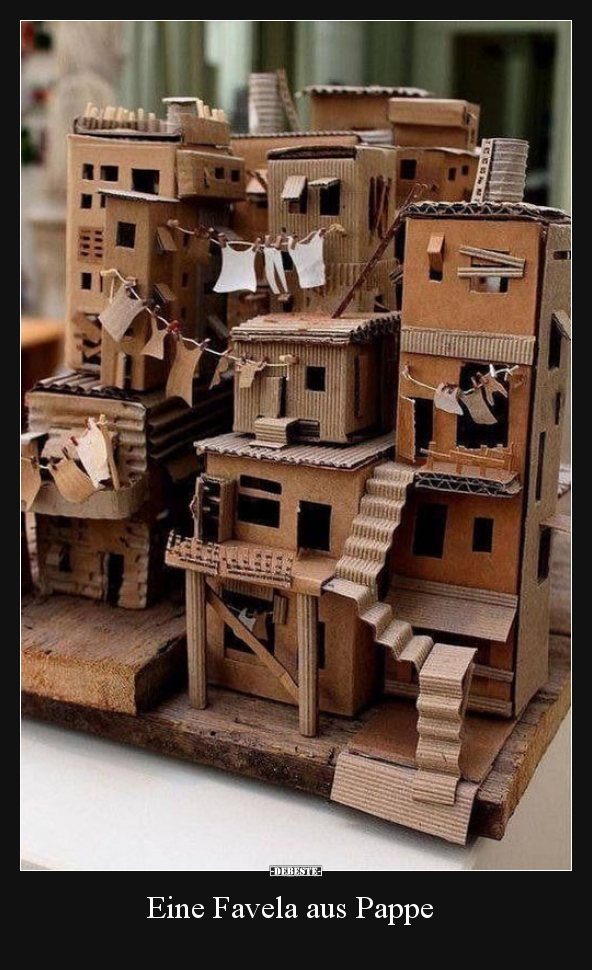 Eine Favela aus Pappe..