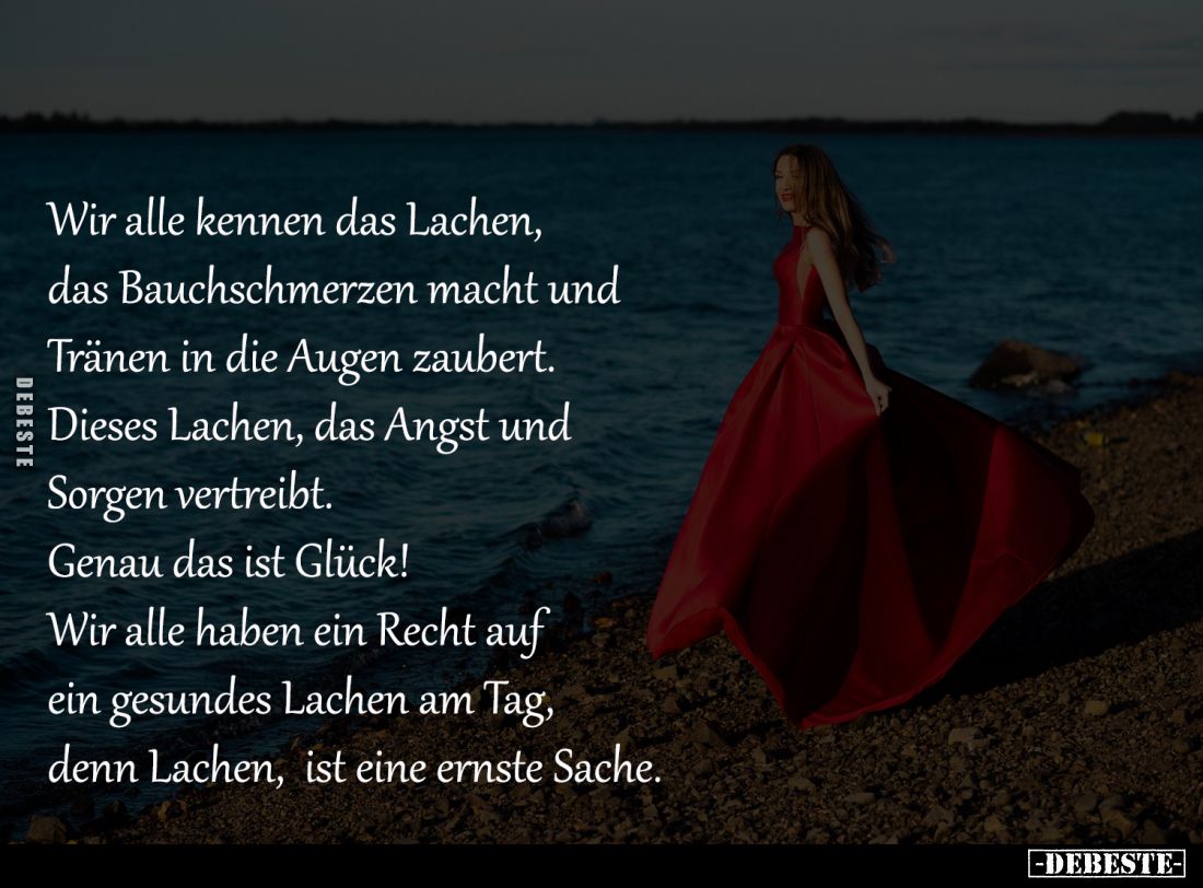 Wir alle kennen das Lachen, 
das Bauchschmerzen macht und 
Tränen in die Augen zaubert. 
Dieses Lachen, das Angst und 
So...