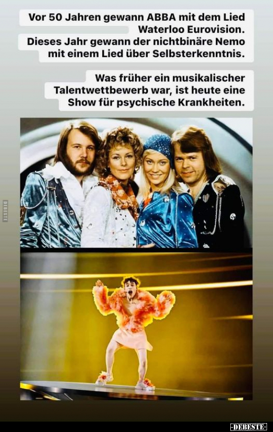 Vor 50 Jahren gewann ABBA mit dem Lied Waterloo.. - Lustige Bilder | DEBESTE.de