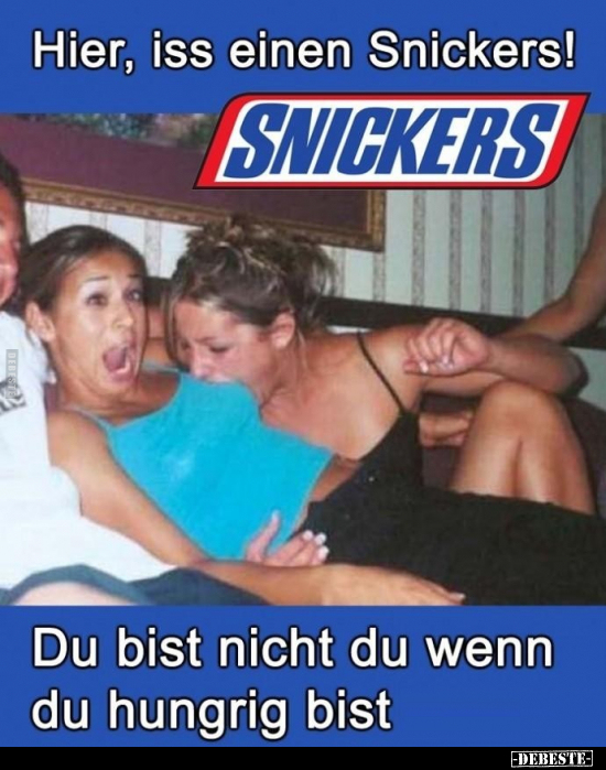 Hier, iss einen Snickers!.. - Lustige Bilder | DEBESTE.de
