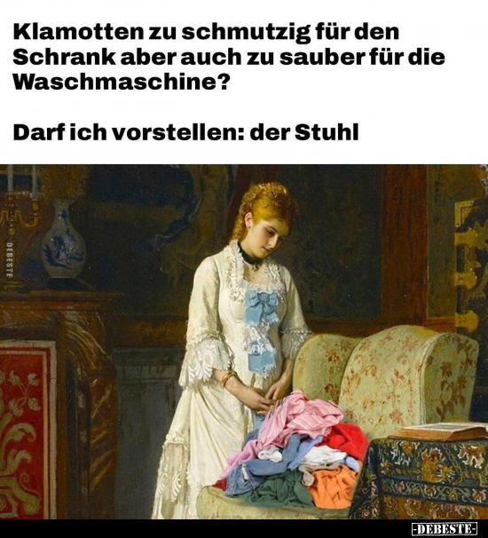 Klamotten zu schmutzig für den Schrank.. - Lustige Bilder | DEBESTE.de