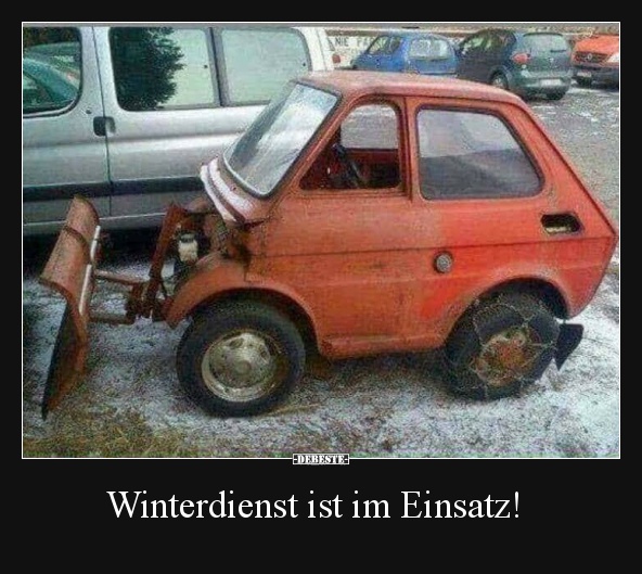 Winterdienst ist im Einsatz! - Lustige Bilder | DEBESTE.de