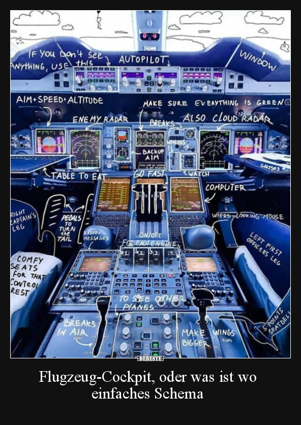 Flugzeug-Cockpit, oder was ist wo einfaches Schema.. - Lustige Bilder | DEBESTE.de