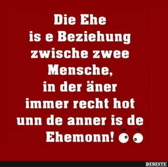 Die Ehe is e Beziehung..