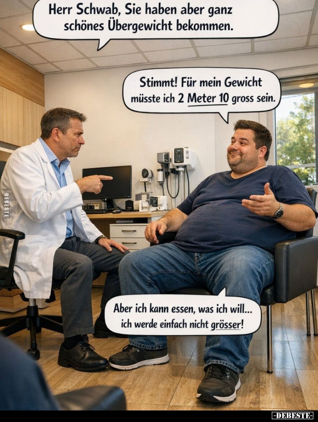 Herr Schwab, Sie haben aber ganz schönes Übergewicht.. - Lustige Bilder | DEBESTE.de