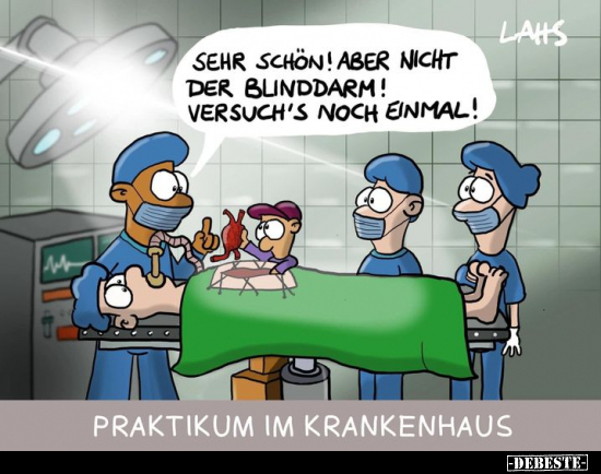 Praktikum im Krankenhaus... - Lustige Bilder | DEBESTE.de