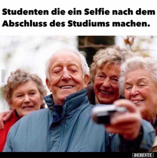 Studenten die ein Selfie nach dem Abschluss des Studiums.. - Lustige Bilder | DEBESTE.de