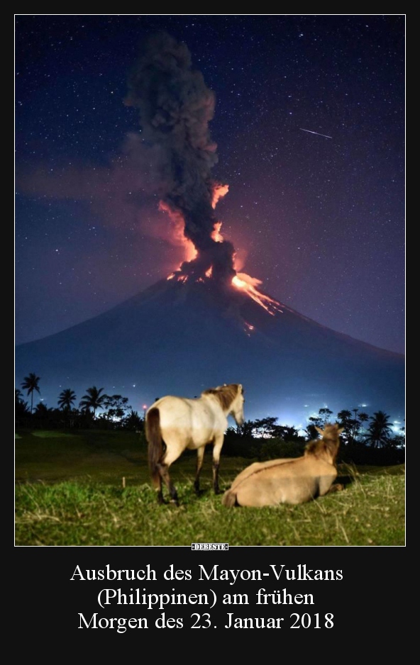 Ausbruch des Mayon-Vulkans (Philippinen) am frühen.. - Lustige Bilder | DEBESTE.de