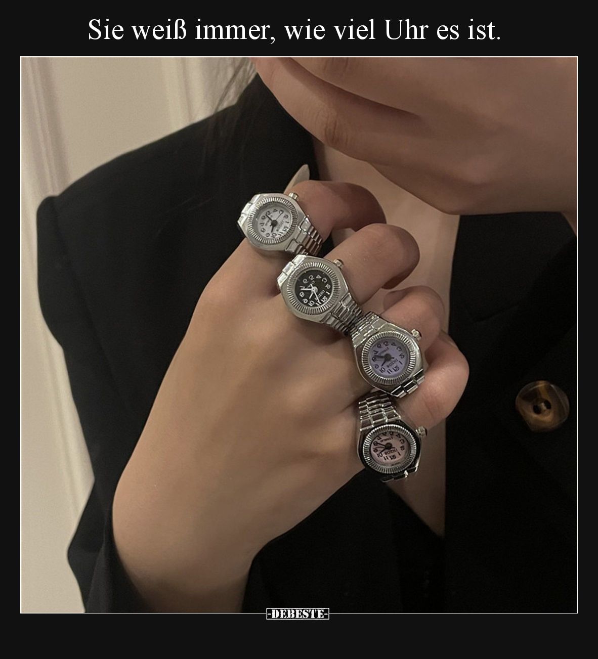 Sie weiß immer, wie viel Uhr es ist.