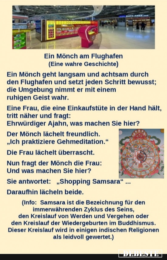 Ein Mönch am Flughafen - Lustige Bilder | DEBESTE.de