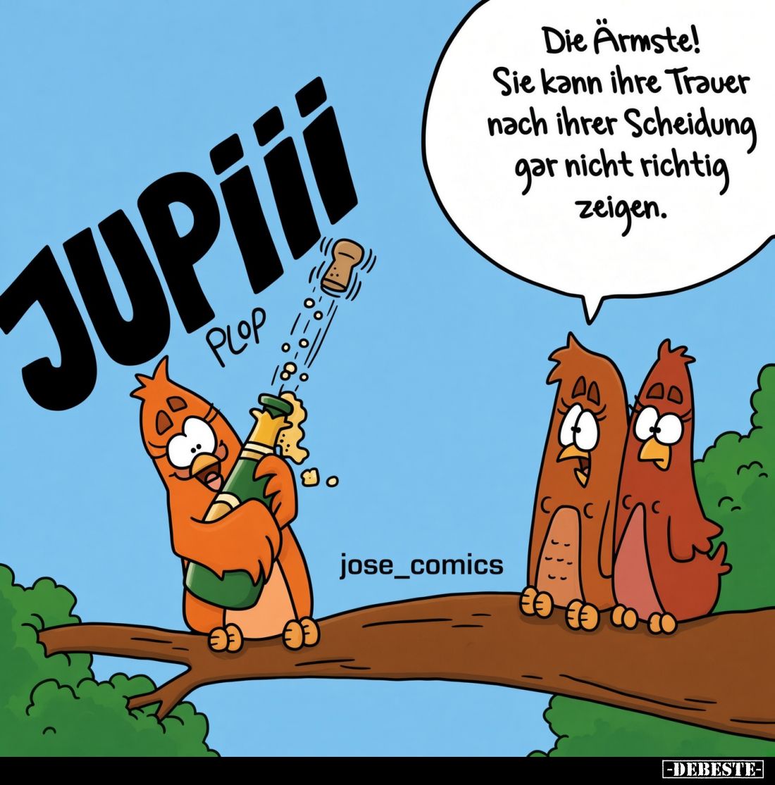 Die Ärmste! Sie kann ihre Trauer nach ihrer Scheidung gar nicht richtig zeigen.