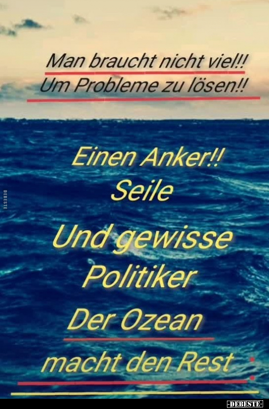 Man braucht nicht viel!! Um Probleme zu lösen!!.. - Lustige Bilder | DEBESTE.de