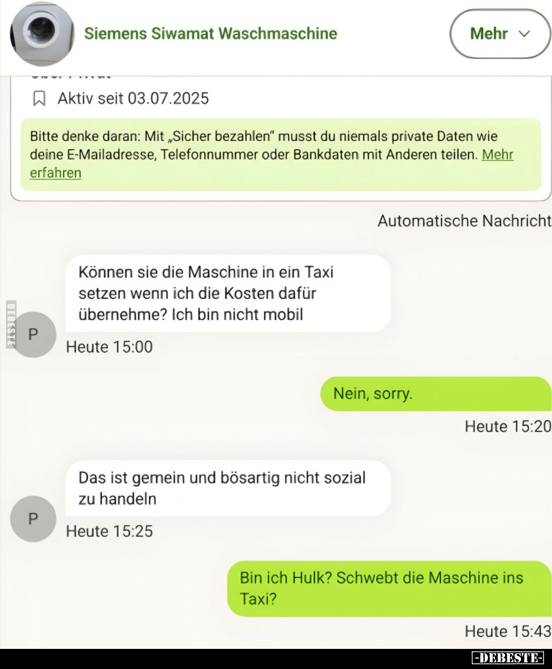 Können sie die Maschine in ein Taxi... - Lustige Bilder | DEBESTE.de