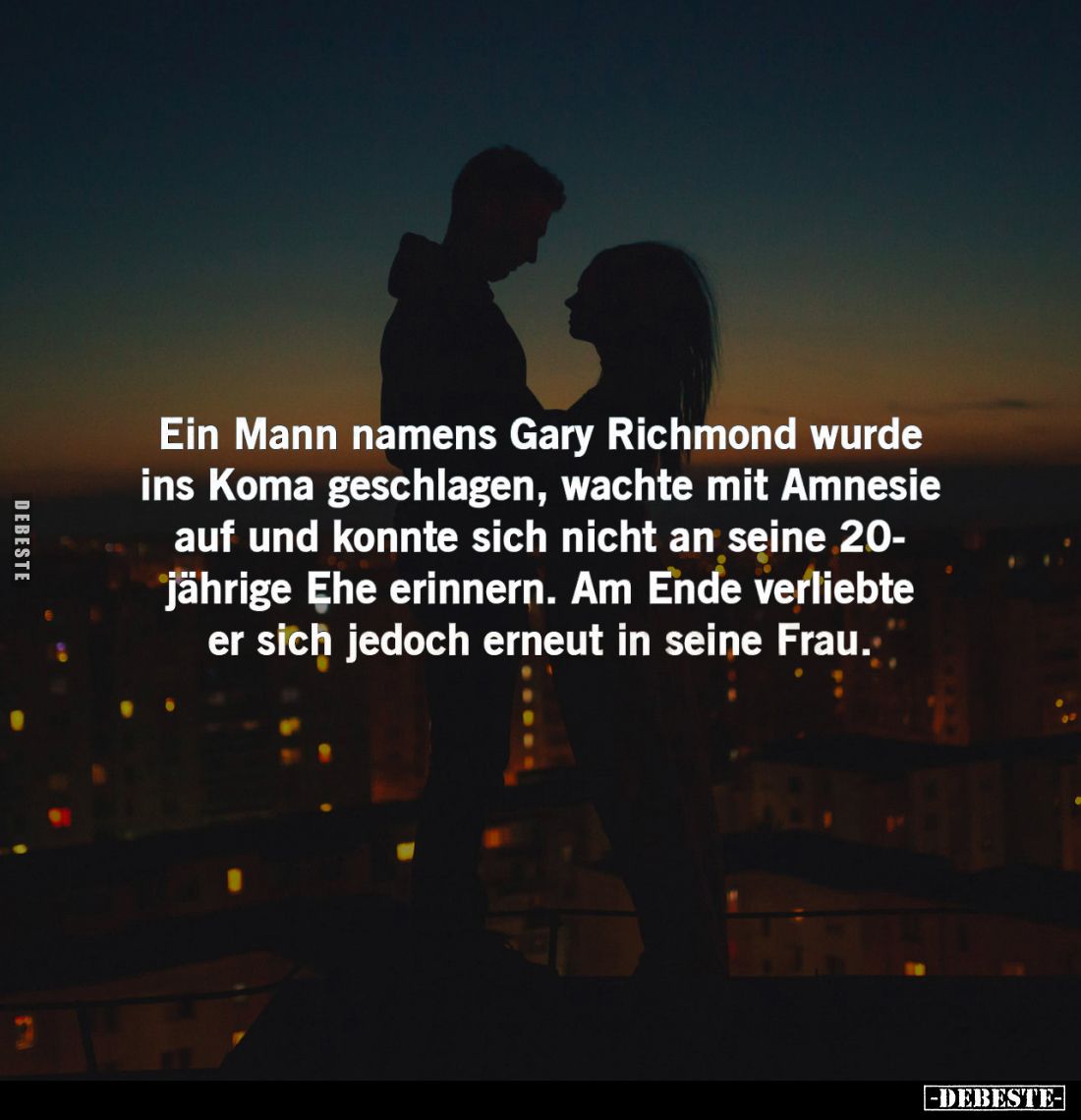 Ein Mann namens Gary Richmond wurde ins Koma geschlagen, wachte mit Amnesie auf und konnte sich nicht an seine 20-jährige Ehe...