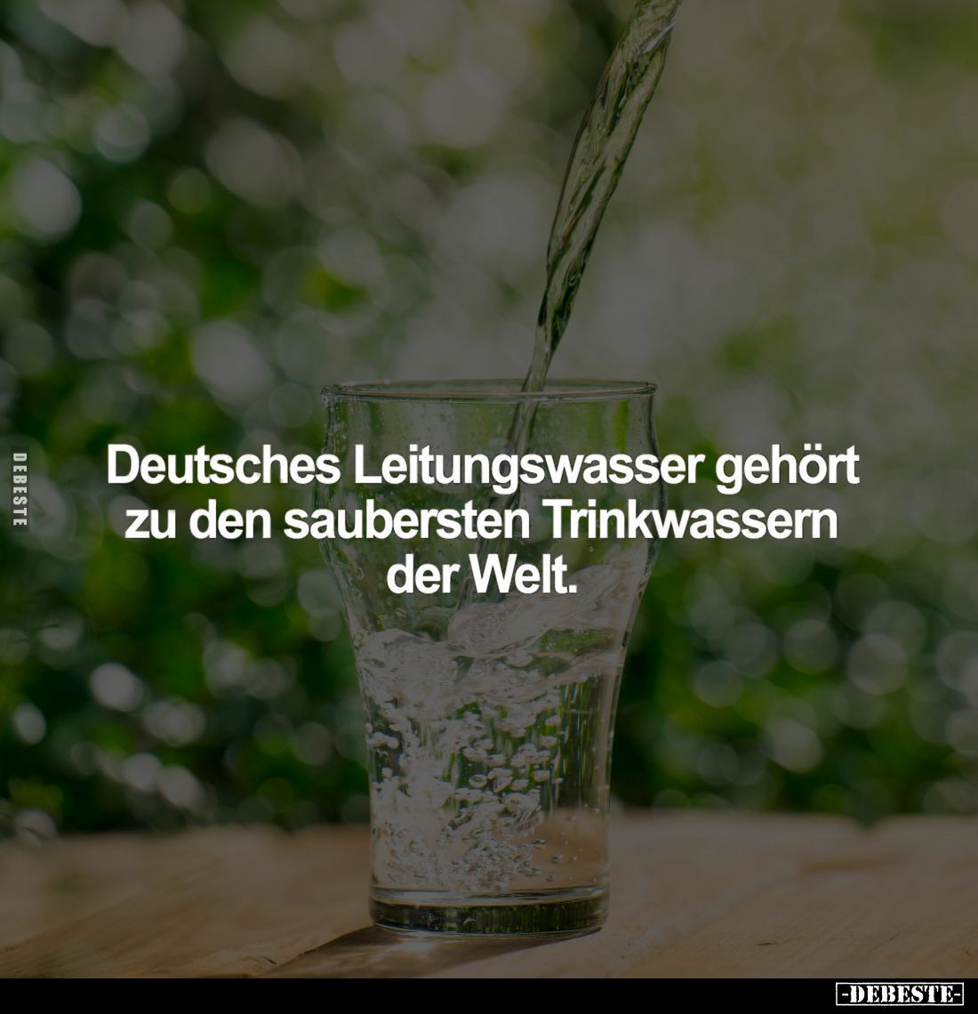 Deutsches Leitungswasser gehört zu den saubersten Trinkwassern der Welt.